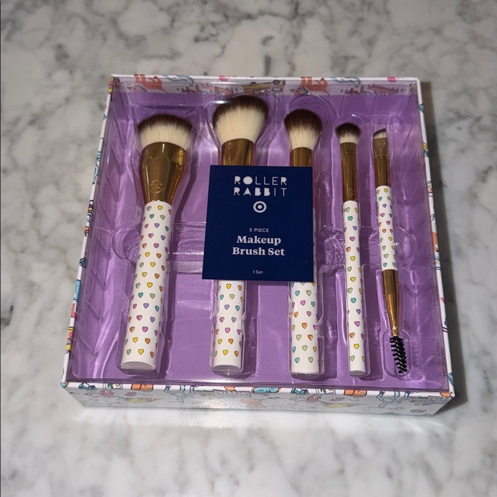 Roller Rabbit x Target Disco Heart Makeup Brush Set